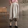 Женские ретро-брюки-фонарики из хлопка и льна с цветными блоками, повседневные, с манжетами до щиколотки, тонкие, с застежкой-молнией