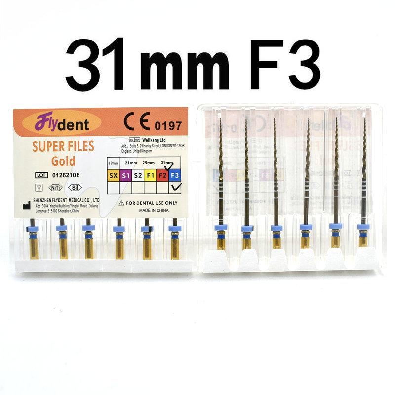 Dental Root Canal File Gold Endo Rotary Super Files Golden Endodontic Files 25Mm Nickel Titainium Instrument Dentistry