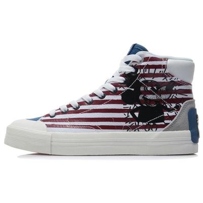 Кроссовки Li Ning Mickey X Keith Haring Side 180° средней комфортности, прочные, нескользящие, легкие, дышащие, с высоким берцем, для скейтбординга, женские кроссовки AECR062-1