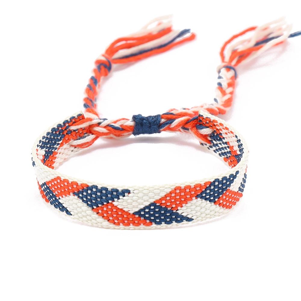 Браслет дружбы ручной работы для женщин в богемном стиле с красочной непальской кисточкой