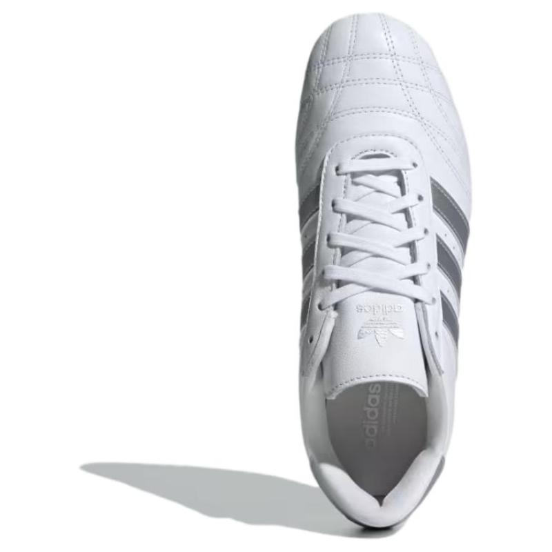 Adidas Женские кроссовки для тхэквондо на шнуровке 'Белый Серебристый Металлик Резиновая подошва' JS1192