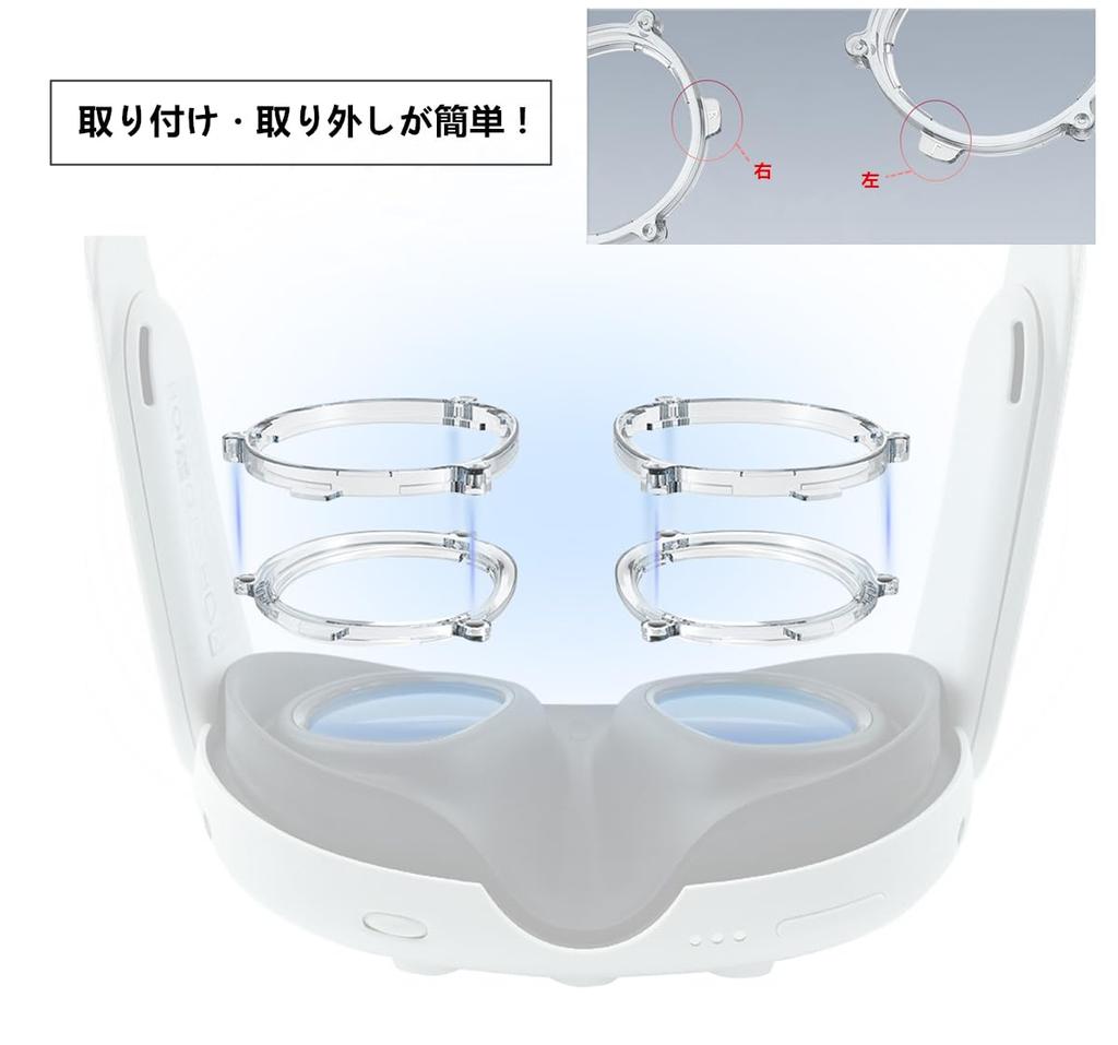 SHEAWA for Meta Quest 3 Lens Myopia Left and Right Lightweight Compatible Accessories -2.5