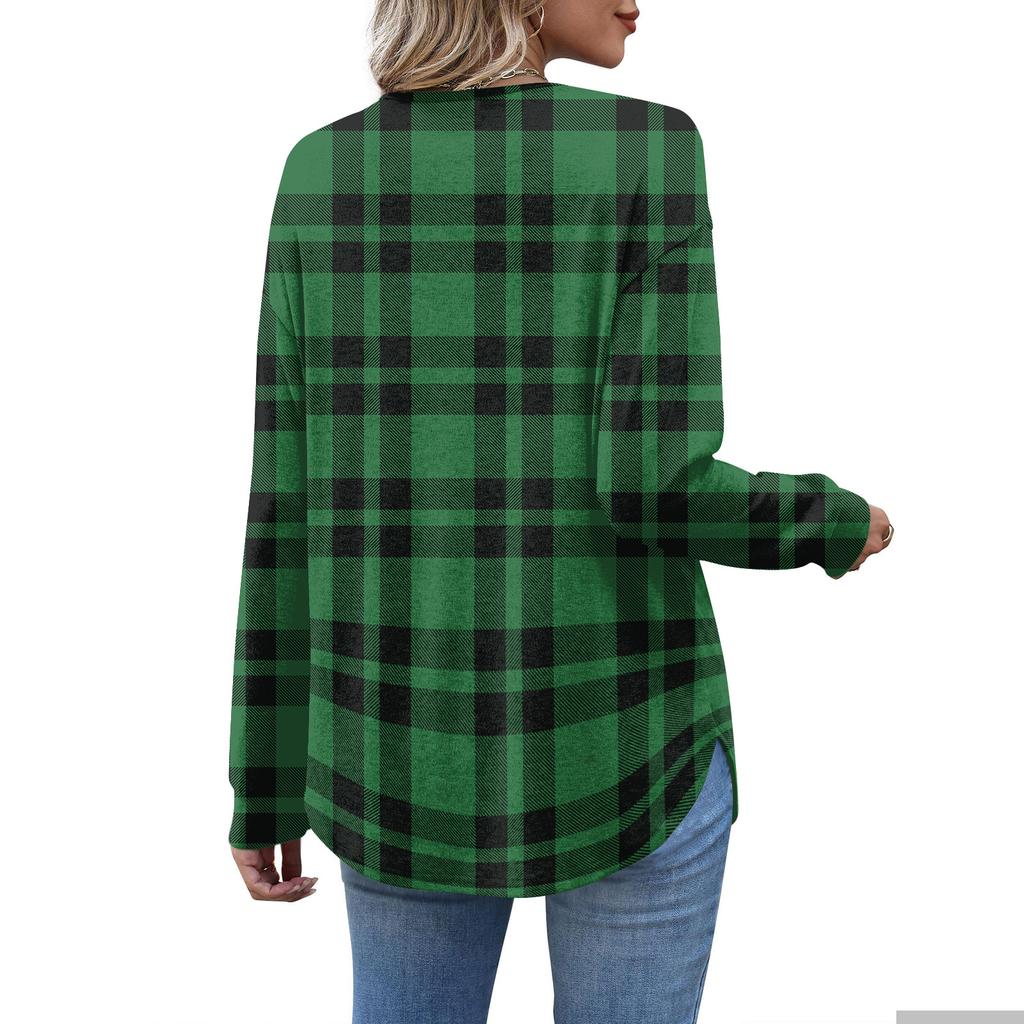 Женский модный топ с длинными рукавами в стиле ретро с принтом