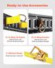 E-Track Tie-Down Rail Kit, 6 Pack 1.5 m E Track Rails, 26 Pcs Includes 2 Ratchet Straps & 6 O-Rings & 6 Tie-Offs with D-Ring & 12 End Caps, Fit for