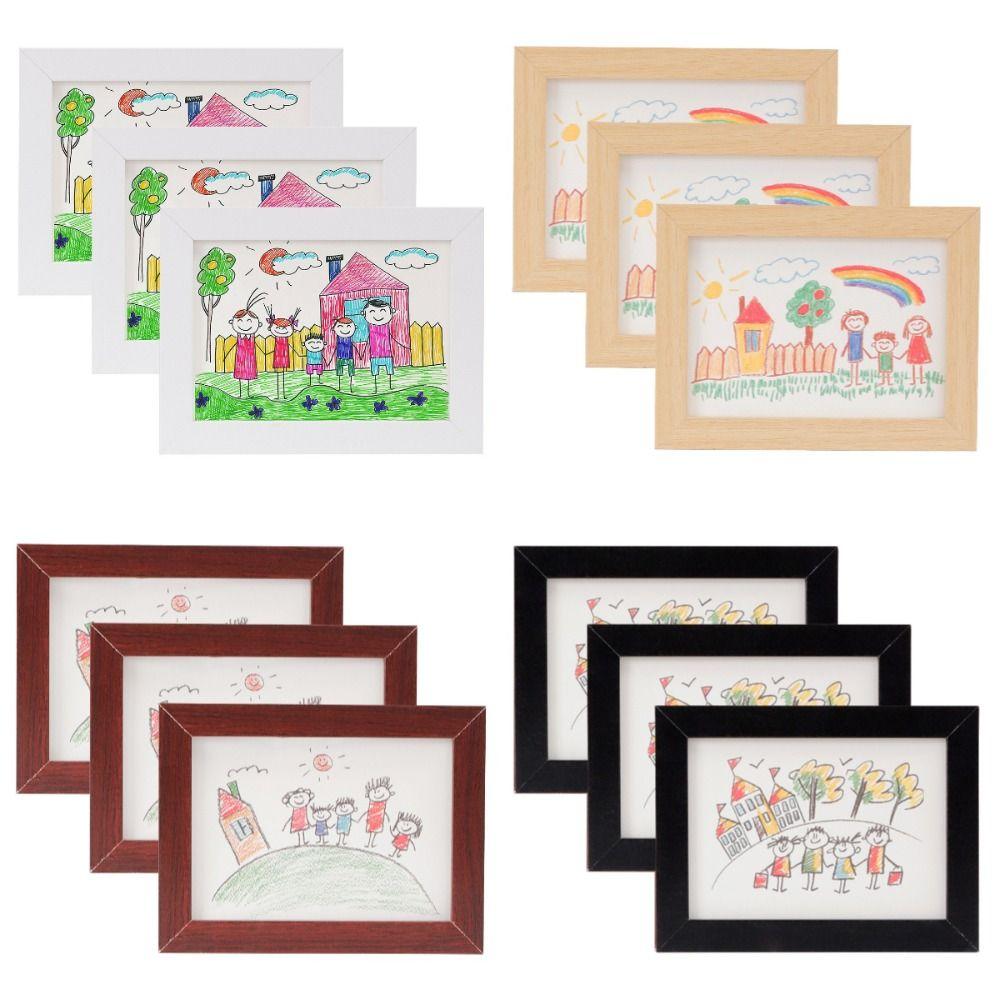 Визуальное окно Магнитные рамки для картин Съемный держатель для хранения детских рисунков Фоторамка для рисования