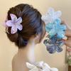 Vacation Egg Flower Hair Claw Bohemia Egg Floral Shark Clips Barrettes Girls Large Hairpins Hair Styling Accessories