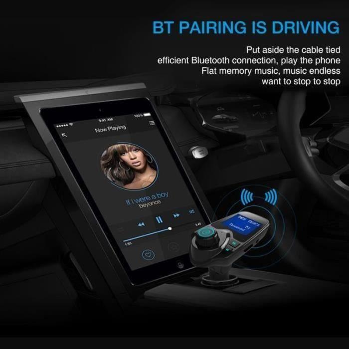TRANSMETTEUR FM DE VOITURE Tbest Lecteur MP3 pour voiture Kit voiture mains libres sans fil Bluetooth T11 Lecteur MP3 Transmetteur