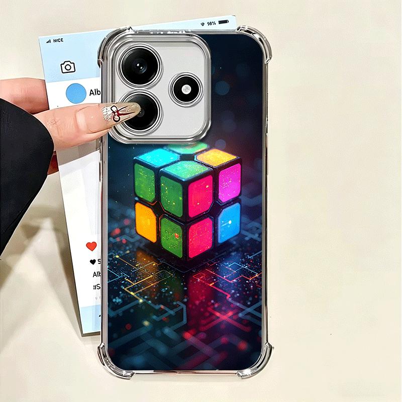 Чехол для телефона с формулой кубика Рубика, имитация математики, для Xiaomi Poco X7 X8 Pro Max X6 X5 X3 F8 Ultra F7 M8 M7 M5S Redmi 15C 15A 15 14C