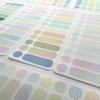 3 Sheet Basic Color Stickers Set Multi Rainbow Candy Pure Paper Adhesive Memo Note Diary Album Decoration Marker