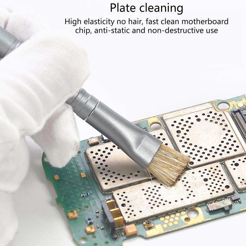 4 шт. Антистатические сменные головки для щеток для удаления клея с материнской платы телефона, микросхем, инструменты для чистки печатных плат с проволокой и щетиной