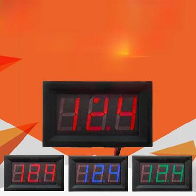 Двухпроводной цифровой вольтметр постоянного тока 5 В-120 В, антиреверс, дисплей 0,56 дюйма для электромобилей