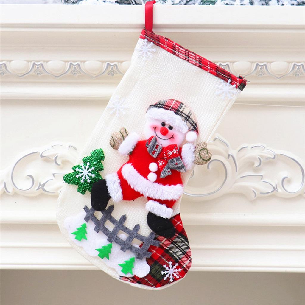 4pcs Fashion Christmas Stockings Gift Bag Christmas Tree Decoration Supplies