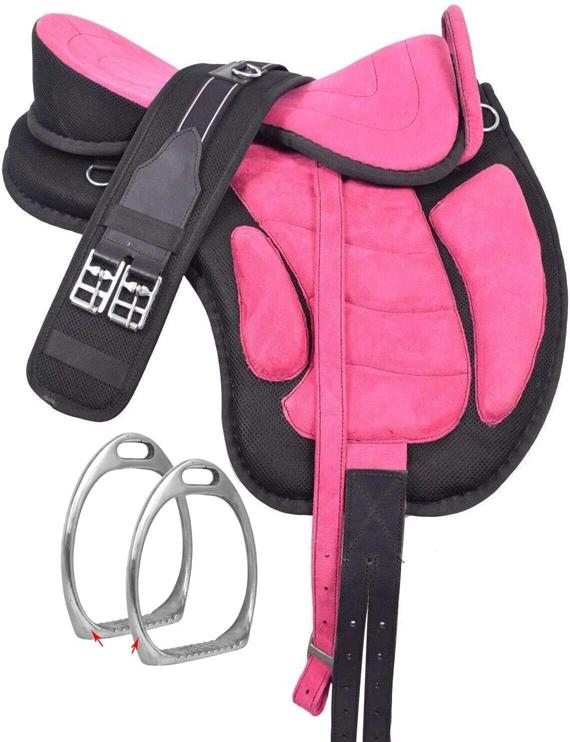 Безленчиковое синтетическое седло для лошадей Freemax с ручкой и прихватом