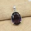 Аметист Драгоценный камень Однотонный Стерлинговое серебро 925 пробы Кулон ручной работы Дизайнерские украшения Назначение Жен. Подарок