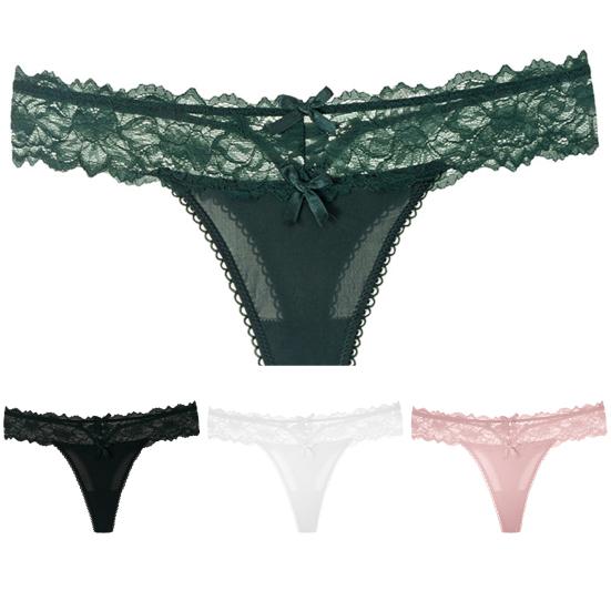 Trendy G-string Panties Ice Silk See Through Soft