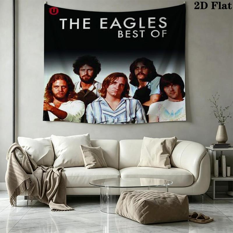 The Eagles Band Wall Tapestry Aesthetic Wall Hanging Printed Fabric Blanket Decorative Tapestries for Bedroom Living Room Home Decor