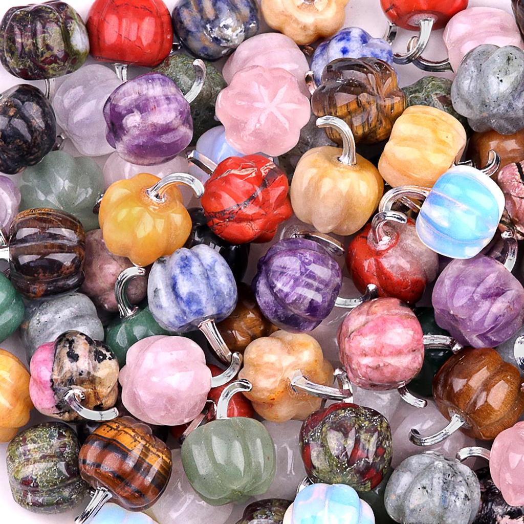 1Pcs Natural Stone Statue Pumpkins Ornament Decoration Home Decor Small Furnishings Jewellery Craft Accessories