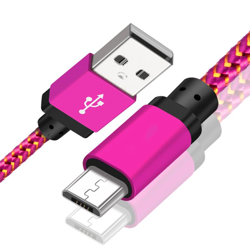 Кабель Micro USB 1 м 2 м 3 м USB-кабель для быстрой зарядки для Samsung S6 S7 Xiaomi 4X LG Tablet Android Мобильный телефон Зарядка через USB