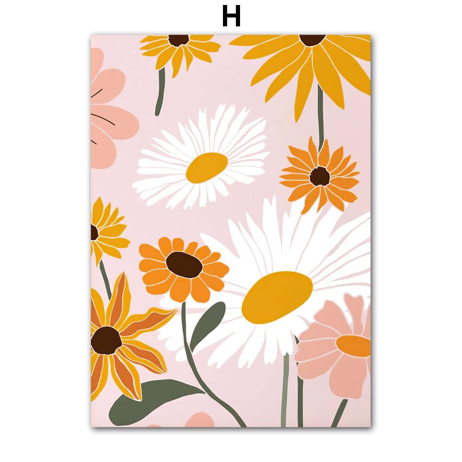 Девушка Тигровый Лист Ваза Цветы Абстрактный Пейзаж Постеры и Принты Настенное Искусство Холст Картина Картинки Для Гостиной Домашний Декор