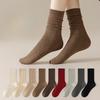 Женские осенне-зимние повседневные толстые хлопковые влагоотводящие дезодорирующие носки против образования катышков в рубчик