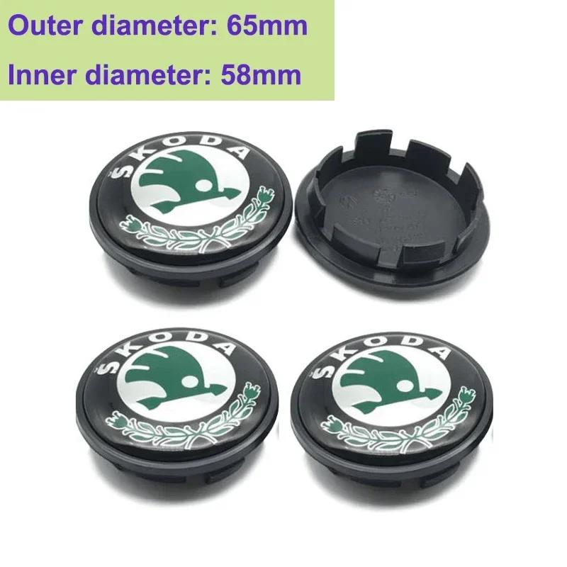 2025 New 56/60/65mm Car Wheel Center Cover Caps for Skoda Logo Superb Kamiq Octavia A7 Tour Yeti Fabia Rapid Kodiaq RS Karoq Met