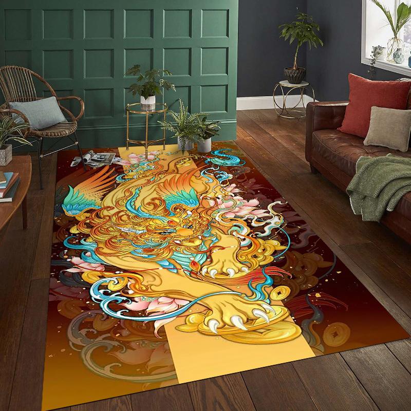 Японские коврики с легендой, тигр, домашний декор, большие коврики для спальни, квадратные коврики, ковры для гостиной, детские игровые коврики, подарки на день рождения