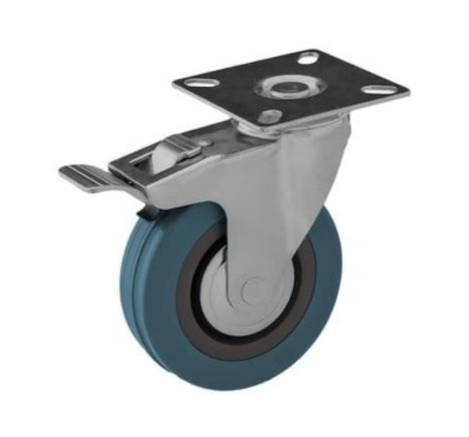 Swivel Caster Wheel Set with Brake Plastic-Rubber