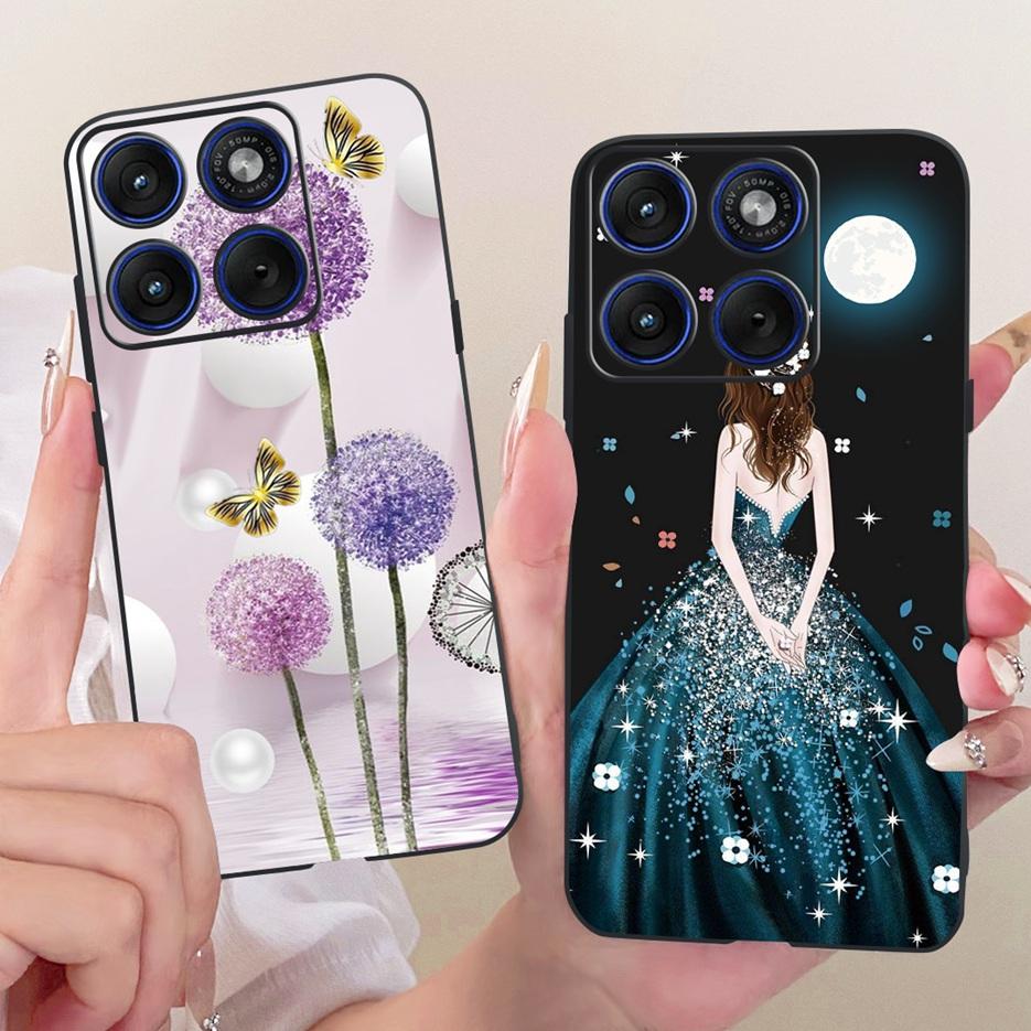 For Motorola Edge 70 Case XT2601-2 Cute Cat Peacock Painted Cover Soft Silicone Case For Motorola Edge 70 Fusion Edge70 5G Shell