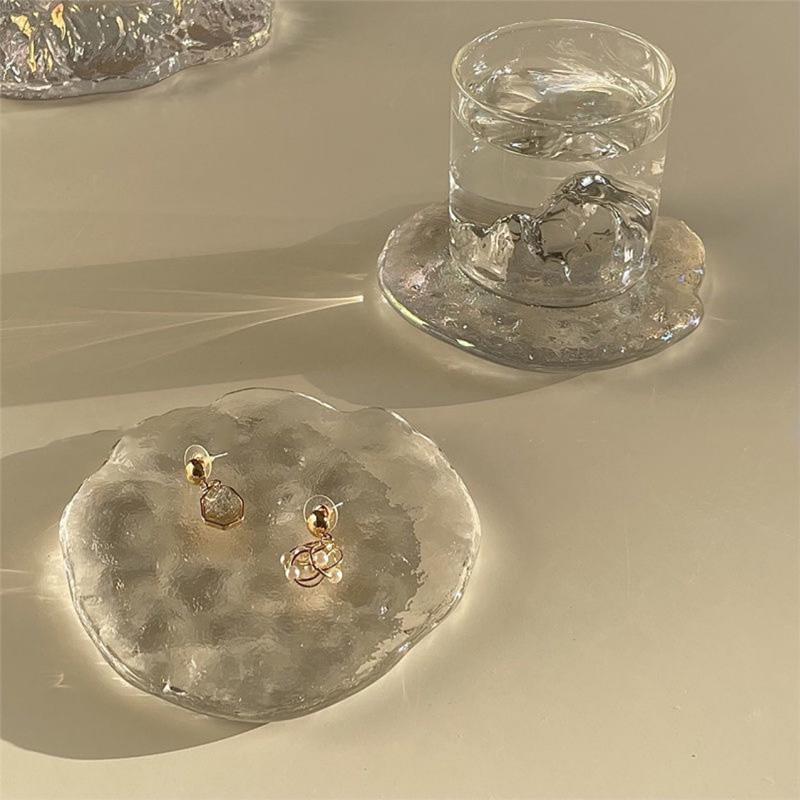 1 шт. подставка для льда, тающая под льдом, скандинавские стеклянные подставки для напитков, эстетичные утолщенные термостойкие подставки для женщин, подарок 10 см