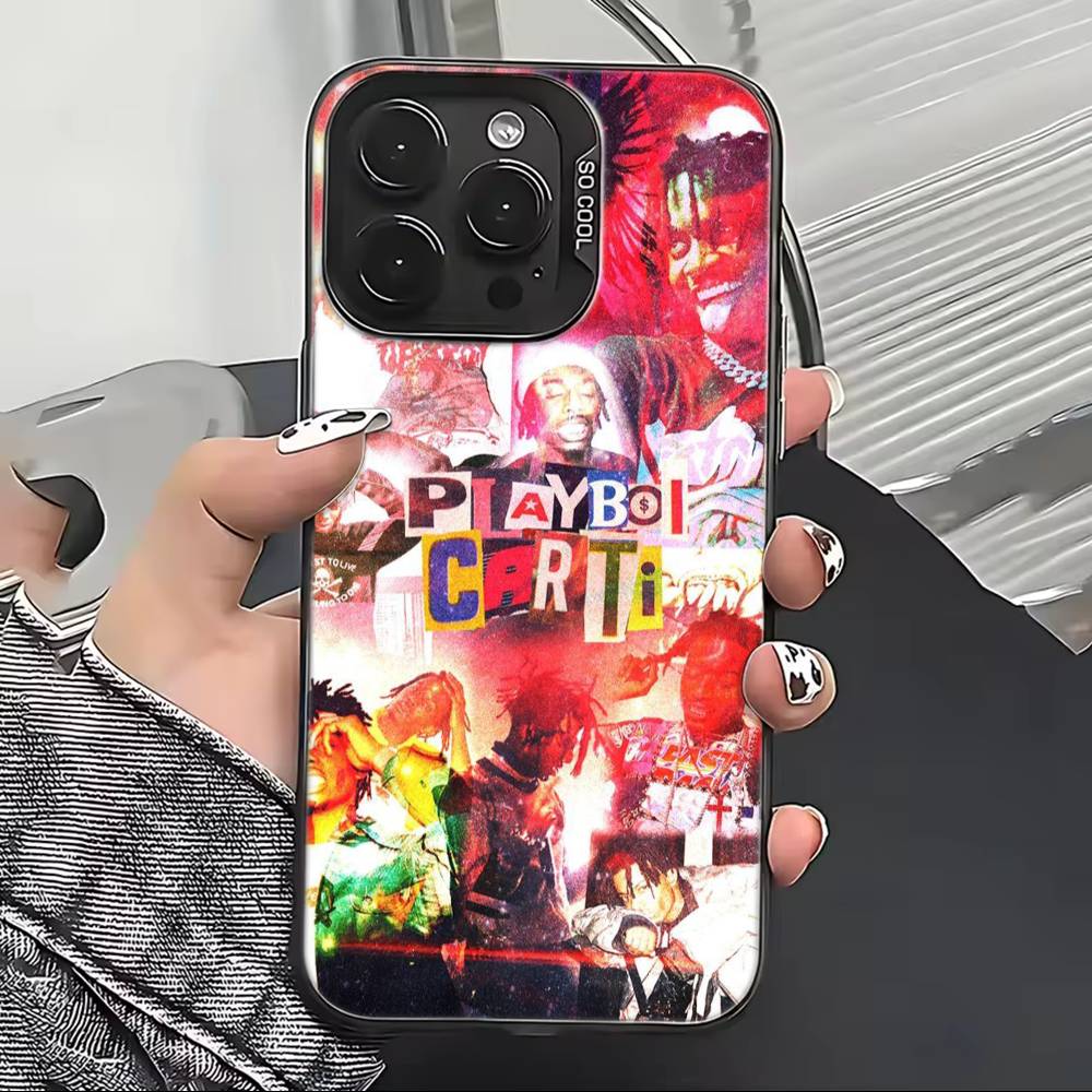 Rapper P-Playboi Carti  Phone Case For iPhone 17,16,15,14,13,12,11 Plus,Pro Max,XS,Colorful Silver Black Cover