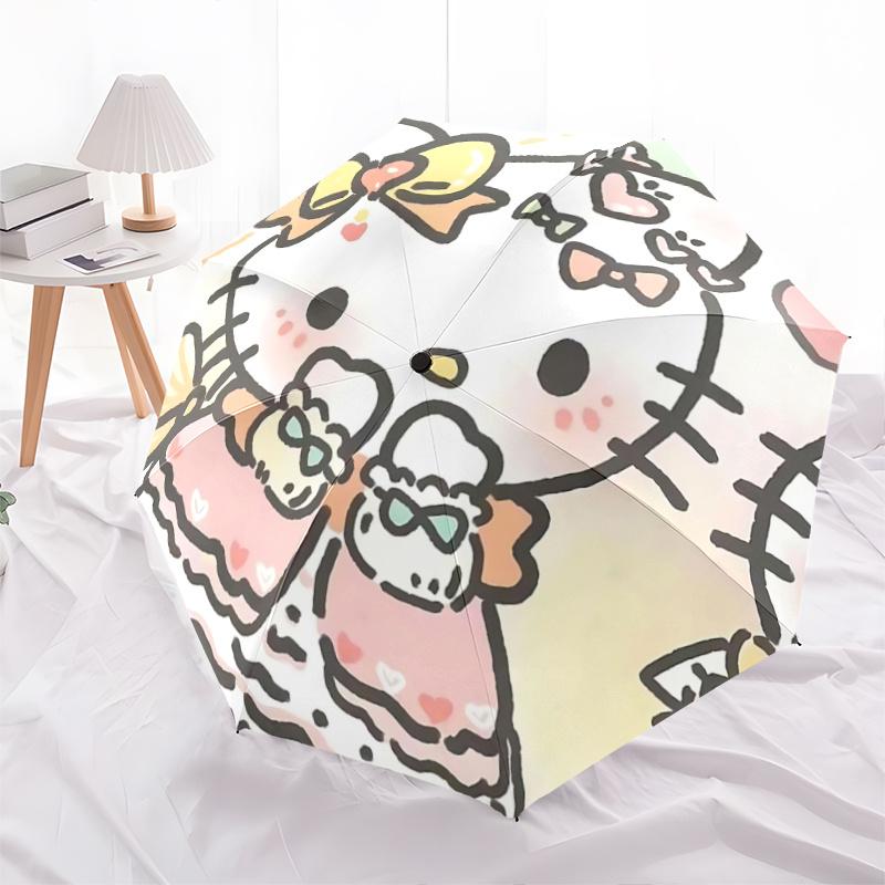 1pc Hello Kitty Automatic Opening Folding Umbrella with Bow Design - Perfect for Fans, Travel, Daily Use, and Gifts!Z060