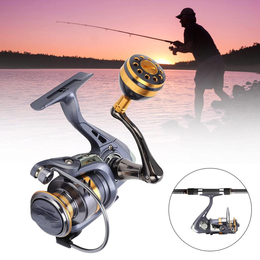 Катушка для спиннинга из алюминиевого сплава, рыболовная катушка, сверхпрочная, гладкая, быстрое передаточное отношение, рыболовные принадлежности (КС4000)