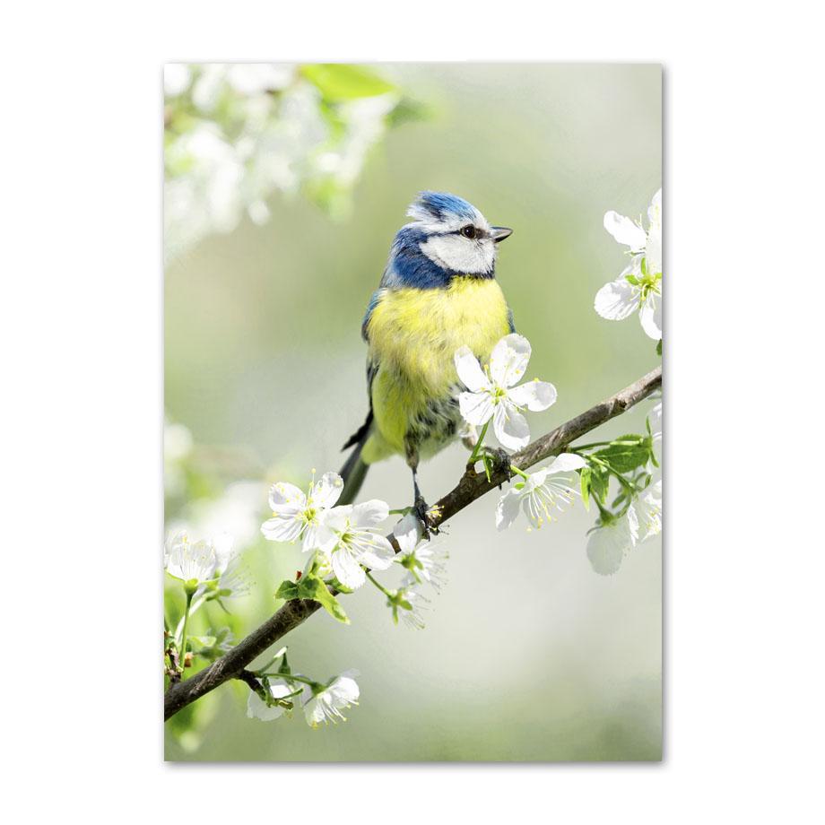 Spring Sunflower Sakura Windmill Farmhouse Church Green Landscape Poster Wall Art Canvas Painting For Living Room Home Decor