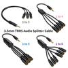 TRRS 3.5mm Male Stereo Splitter Wire Audio Adapter Cord 3.5mm Splitter Cable Headset Splitter Cable