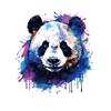 1/2pcs Lovely Black White Panda Head Heat Transfer Sticker, DIY Animals Lovely Panda Iron-On Decals For Clothes, T-Shirt Making, Pillow Decorating