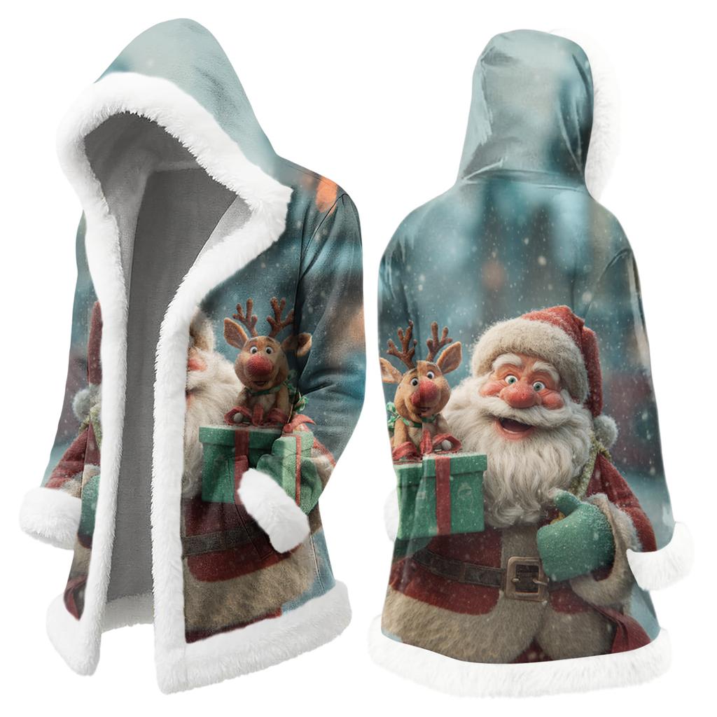 Мужская повседневная куртка с рождественским принтом