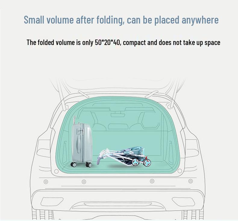 Ultra-Lightweight Foldable Baby Stroller, Sit & Lie Positions, for 0-3 Years