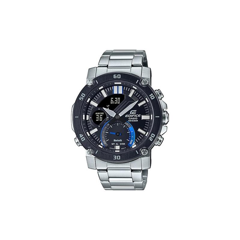 Casio Серия CASIO EDIFICE Серия ECB-20 Подключение к смартфону Простой и модный Кварцевый механизм Стальной ремешок Японский и ECB-20DB-1A
