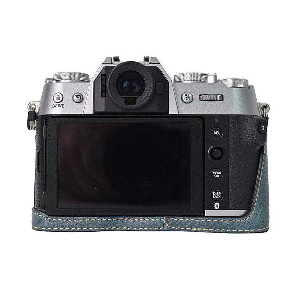 Получехол для камеры из ПУ кожи с рисунком личи для Fujifilm XT50 Fuji X-T50, с нижним отверстием для батареи, магнитной крышкой
