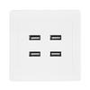 4 порта USB DC 5V для домашнего офиса, электрическая настенная розетка для зарядного устройства(110~250В)
