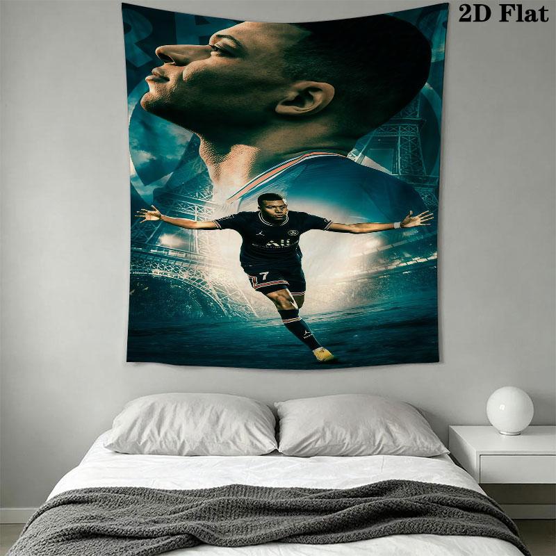 Kylian Mbappé Vibes Wall Hanging Printed Fabric Blanket Decorative Tapestries for Bedroom Living Room Home Decor