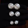 Bridal Pearl Earrings & Ear Clips, 3 Pairs with White Veil Wedding Accessories