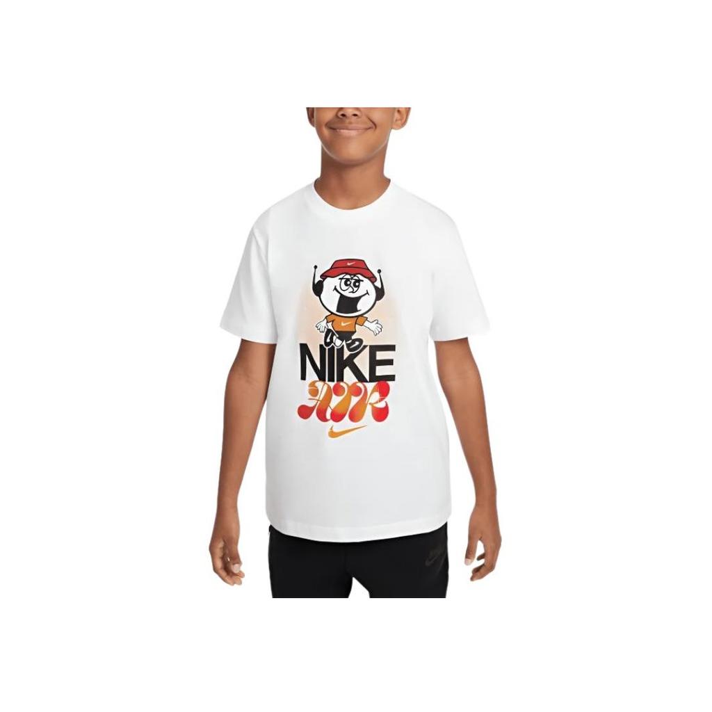 Nike Футболка FW25 с круглым вырезом, дышащая, модная, универсальная, с коротким рукавом, детские топы HV5209-100