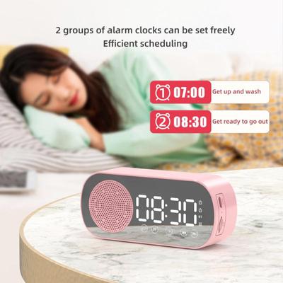 Беспроводное зеркало-будильник сабвуфер Динамик Bluetooth-совместимый FM-радио Переносные аксессуары Поддержка TF
