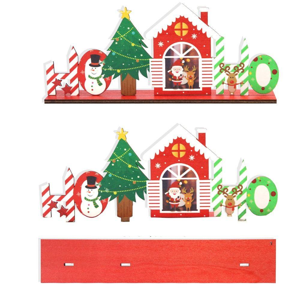 Santa Claus Reindeer Christmas Table Sign Funny Merry Christmas Decor  Home Christmas Decoration