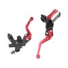 1 Pair 7 8in Brake Master Cylinder Lever Universal Motorcycle Handlebar Kit with Reservoir Carbon Fiber Hand Guard Red