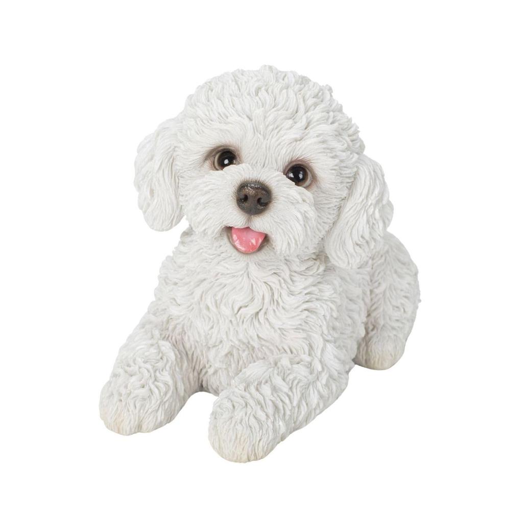 Woobia Смотрящий вверх Той-пудель, Белый, 16,5 x 8 x 11 см, Кукла, Фигурка, Украшение, Животное, Садовое украшение, Собака, H24093