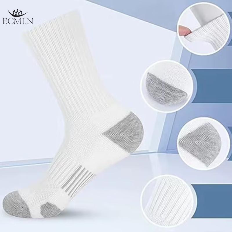 Mens Crew Work Cushion Socks Long Athletic Running Socks Workout Breathable Socks