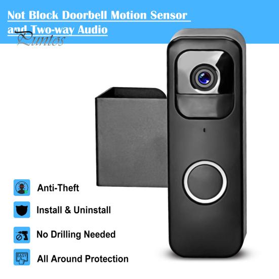 Крепление для дверного звонка, противоугонное крепление для видеокамеры, чехол от дождя, простая установка, кронштейн для дверного звонка