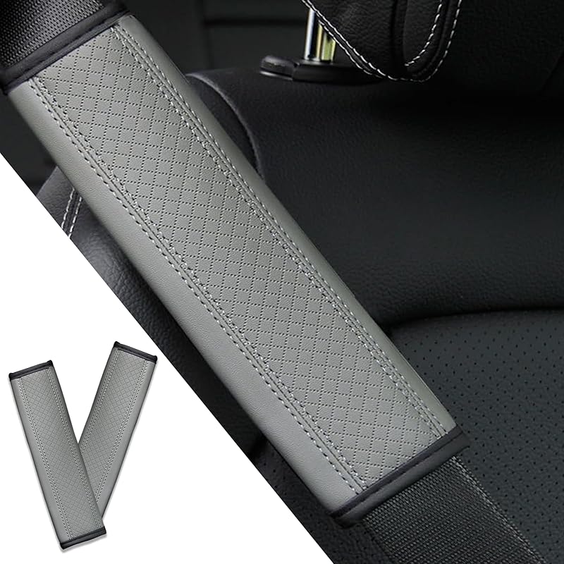 2PCS Car Seat Belt Cover, Soft Shoulder Strap Covers Harness Pads, Safety Leather Seatbelt Comfort Driving Cushion Protect Your Shoulder And Neck